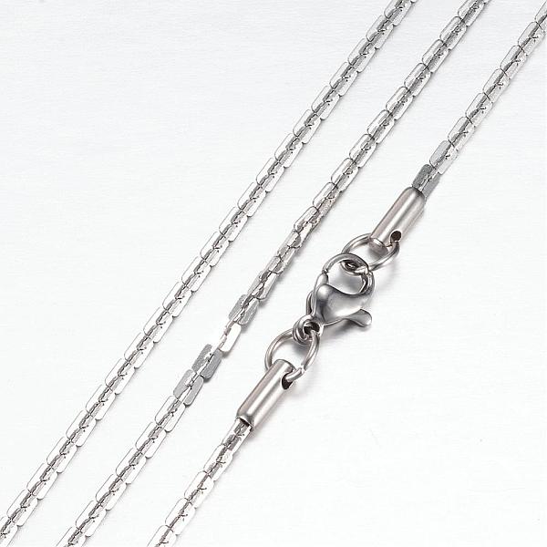 

PandaHall 304 Stainless Steel Chain Necklaces, with Lobster Claw Clasps, Stainless Steel Color, 19.5 inch~20 inch(49.5~50.8cm), 2mm 304...