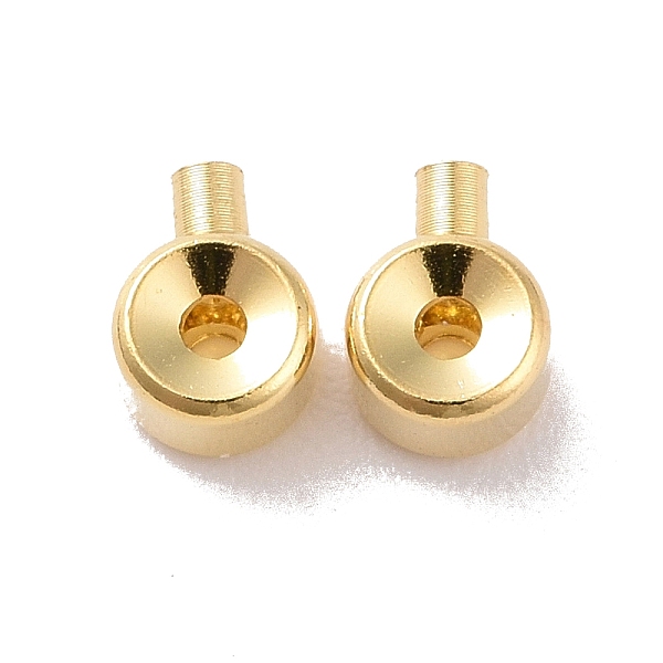 

PandaHall 925 Sterling Silver Stopper Beads, Flat Round, Golden, 4x3x2mm, Hole: 0.8mm, pin: 1mm Sterling Silver Flat Round