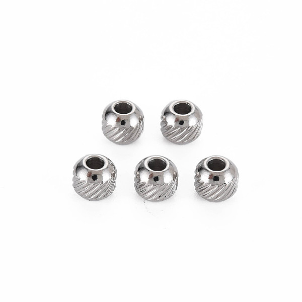 

PandaHall 201 Stainless Steel Beads, Column, Cadmium Free & Nickel Free & Lead Free, Rondelle, Stainless Steel Color, 6x5.5mm, Hole: 2mm 201...