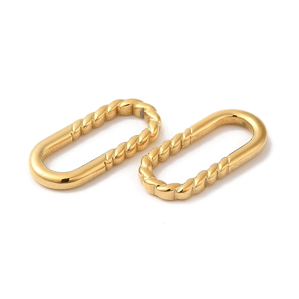 

PandaHall 201 Stainless Steel Linking Rings, Oval, Twisted, Real 18K Gold Plated, 21.5x10x2mm, Inner Diameter: 17.5x6mm 201 Stainless Steel...