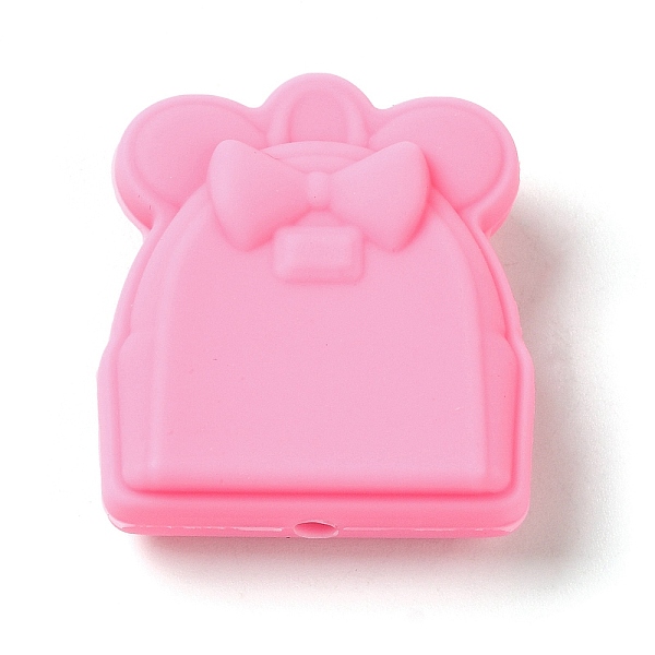 

PandaHall Silicone Focal Beads, Bag, Pearl Pink, 27x24.5x11mm, Hole: 2mm Silicone