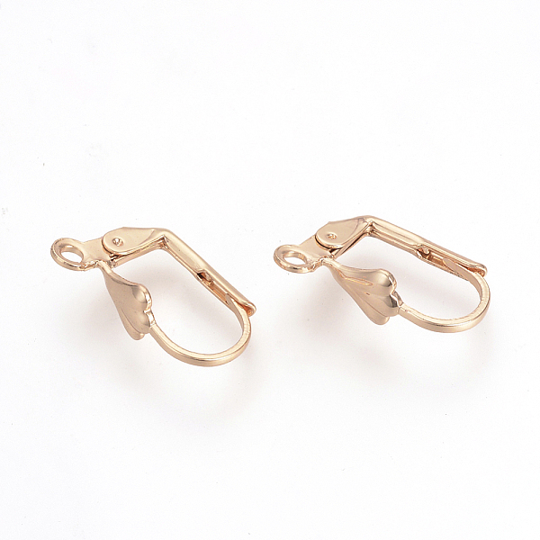 

PandaHall Brass Leverback Earring Findings, with Loop, Rose Gold, 17x5.5x10.5mm, Hole: 1.5mm, Pin: 1mm Brass
