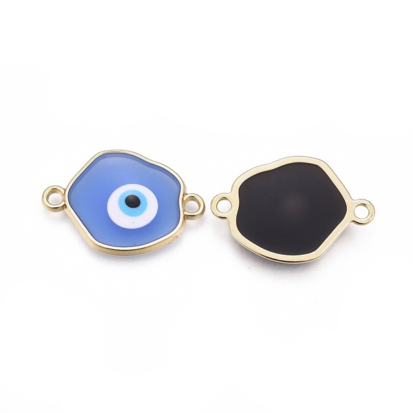 

PandaHall Brass Enamel Links connectors, Long-Lasting Plated, Evil Eye, Golden, Mixed Color, 16~16.5x24x2.5~3mm, Hole: 2mm Brass+Enamel Evil..., Multicolor