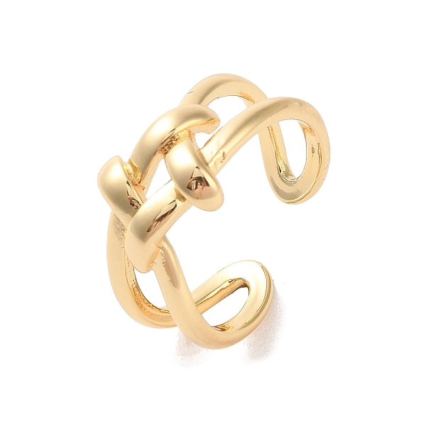

PandaHall Brass Open Cuff Rings, Golden, Inner Diameter: 17.4mm Brass