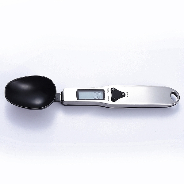 PandaHall 500g/0.1g Digital Spoon Scale, Stainless Steel Food Measuring Scale, Small Baking Scale with LCD Display, without Battery, Black...