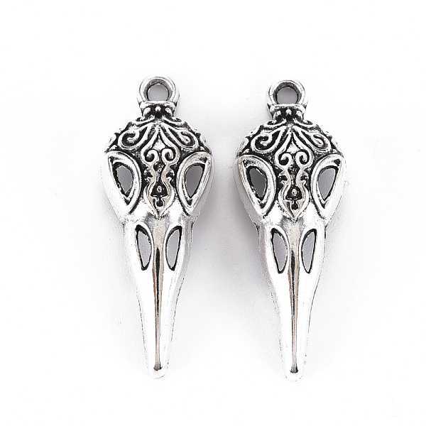 

PandaHall Tibetan Style Alloy Pendants, Lead Free & Cadmium Free, Antique Silver, 35x12.5x9mm, Hole: 2mm, about 280pcs/500g Alloy Others