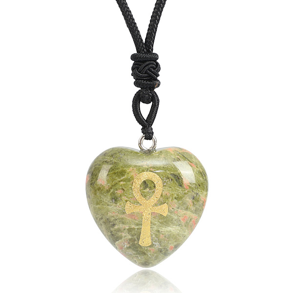 Natural Unakite Hea… - image