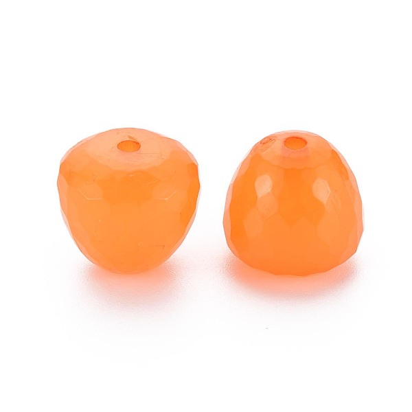 

PandaHall Transparent Acrylic Beads, Dyed, Faceted, Teardrop, Dark Orange, 15x14.5mm, Hole: 2mm, about 243pcs/500g Acrylic Teardrop