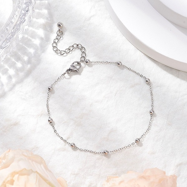304 Stainless Steel Cable Chains Bracelets