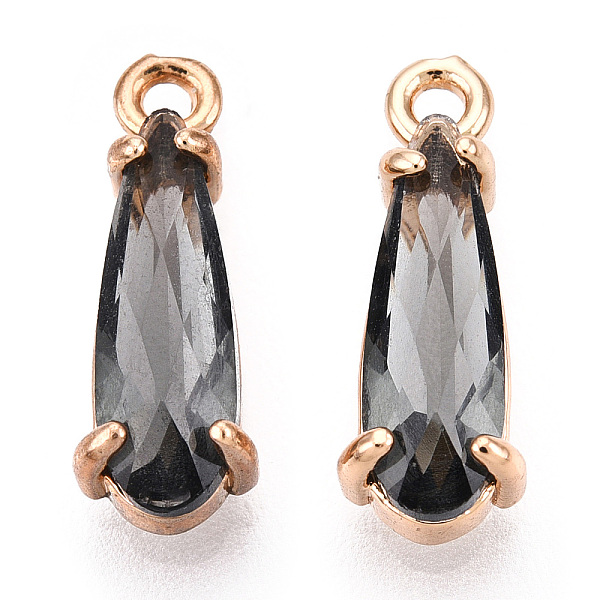 

PandaHall Faceted Glass Pendants, with Golden Tone Brass Open Back Settings, Teardrop, Black, 14.5x4.5x4mm, Hole: 1.2mm Brass+Glass Teardrop...