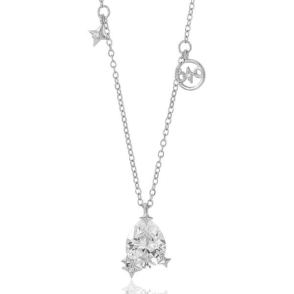 

PandaHall 925 Sterling Silver Zircon Pendant Necklace 12 Constellation Pendant Necklace Jewelry Anniversary Birthday Gifts for Women Men..., Clear