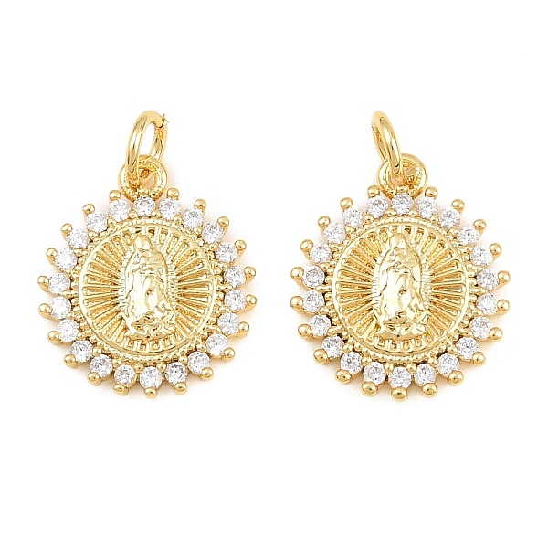 Religion Brass Micro Pave Clear Cubic Zirconia Pendants