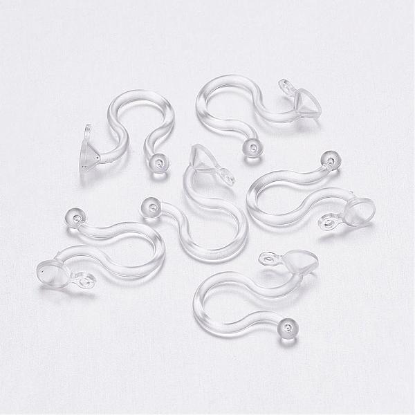 

PandaHall Plastic Clip-on Earring Findings, Clear, 11x9x3.5mm, Hole: 0.5mm Plastic Clear
