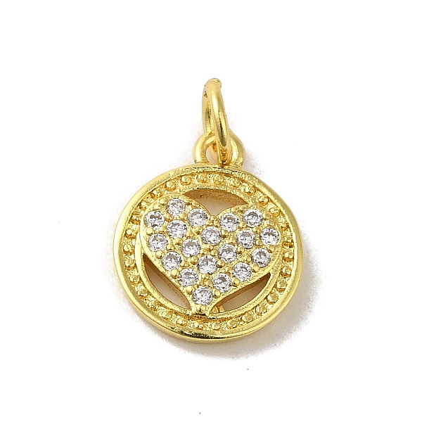 

PandaHall Real 18K Gold Plated Brass Pave Cubic Zirconia Pendants, with Jump Rings, Heart, Clear, 13x11x2mm, Hole: 3mm Brass+Cubic Zirconia...