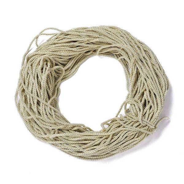 

PandaHall Polyester Cord, Twisted Cord, Beige, 5mm, about 97~100m/bundle Polyester Yellow