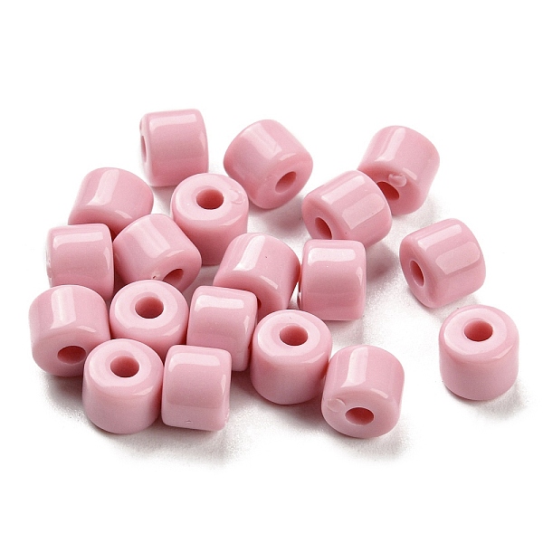 

PandaHall Opaque Acrylic Beads, Column, Pink, 6.5x5mm, Hole: 2mm, about 3000pcs/500g Acrylic Column Pink