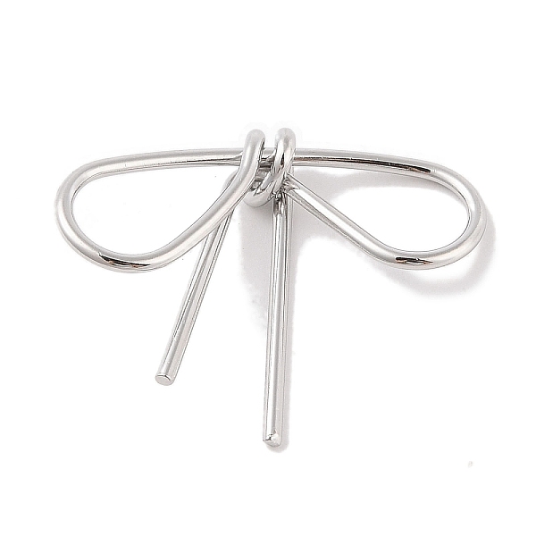 

PandaHall 304 Stainless Steel Connector Charms, Bowknot, Stainless Steel Color, 32.5x41.5x7.5mm, Hole: 10x17mm 304 Stainless Steel Bowknot