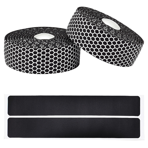 

PandaHall High Density Synthetic Sponge Non-slip Band, with Stickers, Plastic Plug, Bicycle Accessories, White, 29x3mm, 2m/roll, 2rolls/set...