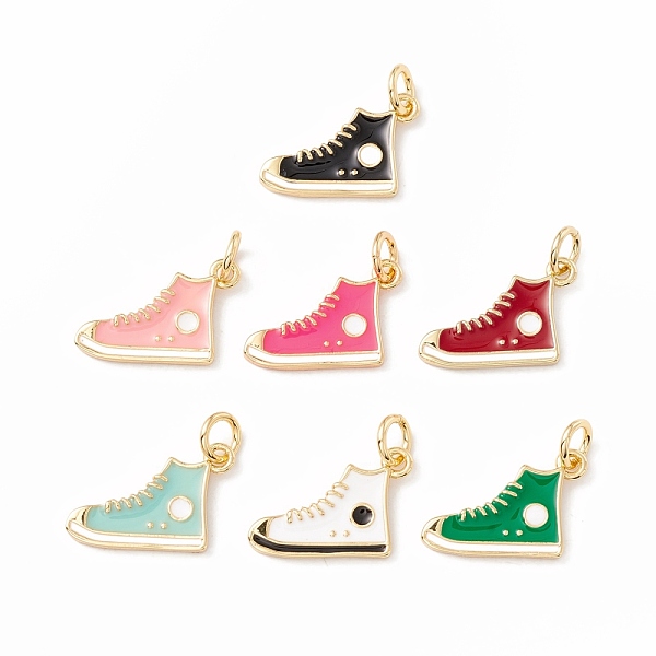 

PandaHall Brass Enamel Pendants, with Jump Rings, Real 18K Gold Plated, Cadmium Free & Lead Free, Long-Lasting Plated, Canvas Shoes, Mixed..., Multicolor