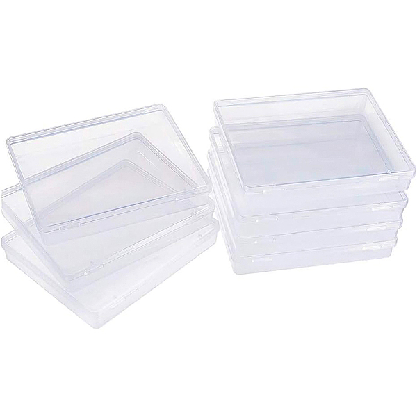 

PandaHall BENECREAT 8 pack rectangle Clear Plastic Bead Storage Containers with Flip-Up Lids for Items,Pills,Herbs,Tiny Bead,Jewerlry...