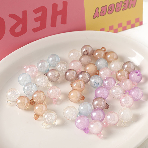 

PandaHall Transparent Acrylic Pendants, Bubble, Round, Mixed Color, 15.9x15.9x16mm, Hole: 3.7mm, 190pcs/500g Acrylic Round Multicolor