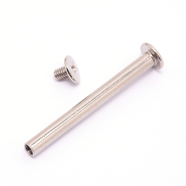 

PandaHall Carbon Steel Snap Rivet Butt Screw, for Scrapbook Photo Albums Binding and Leather Saddles Purses Belt Repair, Stainless Steel...