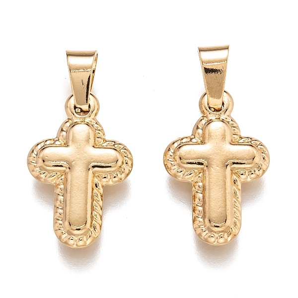

PandaHall 304 Stainless Steel Pendants, Cross, Golden, 20x13x3mm, Hole: 3x5mm 304 Stainless Steel Cross
