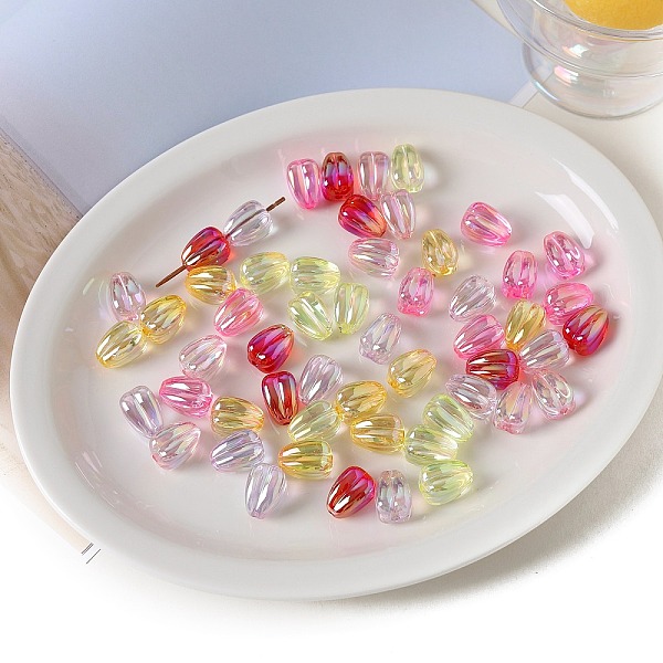 

PandaHall UV Plating Plating Acrylic Beads, Oval, Mixed Color, 19.4x15.4x15.3mm, Hole: 3mm Acrylic Oval Multicolor
