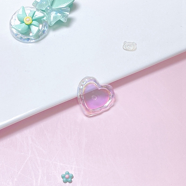 

PandaHall Transparent Plastic Cabochons, Heart, 28x26mm Plastic Heart