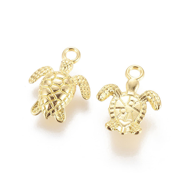 

PandaHall Alloy Charms, Cadmium Free & Nickel Free & Lead Free, Turtle, Golden, 16x13x3mm, Hole: 1mm Alloy Tortoise