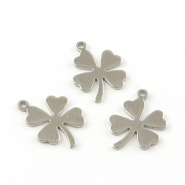 

PandaHall Clover Smooth Surface 201 Stainless Steel Stamping Blank Tag Charms, Stainless Steel Color, 13x9.5x0.6mm, Hole: 1mm 201 Stainless...