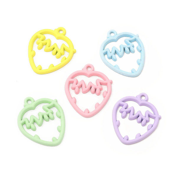 

PandaHall Rack Plating Alloy Pendants, Spray Painted Strawberry Charms, Cadmium Free & Nickel Free & Lead Free, Mixed Color, 27x21.5x2mm..., Multicolor