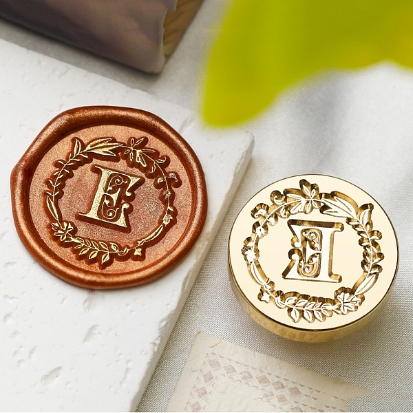 

PandaHall Golden Tone Wax Seal Brass Stamp Head, Flower with Letter Pattern, for Wax Seal Stamp, Letter E, 24x14mm, Inner Diameter: 7mm...