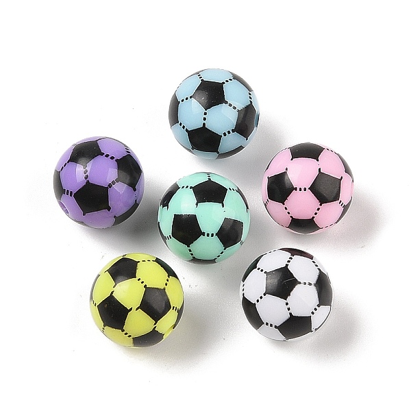 

PandaHall Opaque Acrylic Beads, Football, Mixed Color, 15.5mm, Hole: 2.8mm Acrylic Football Multicolor