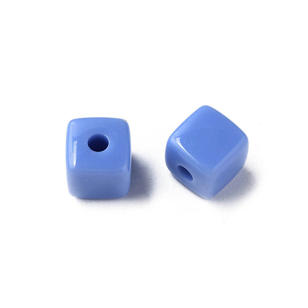 

PandaHall Opaque Acrylic Beads, Cube, Cornflower Blue, 12.5x12.5x12.5mm, Hole: 3.5mm, about 263pcs/500g Acrylic Cube