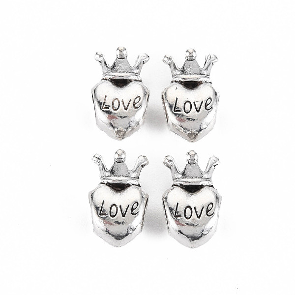 

PandaHall Tibetan Style Alloy European Beads Rhinestone Settings, Cadmium Free & Lead Free, Crown, Antique Silver, Fit For 0.9mm Rhinestone...