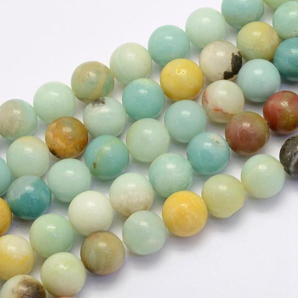 

PandaHall Natural Flower Amazonite Beads Strands, Round, 6mm, Hole: 1mm, about 62pcs/strand, 15.7 inch(40cm) Flower Amazonite Round