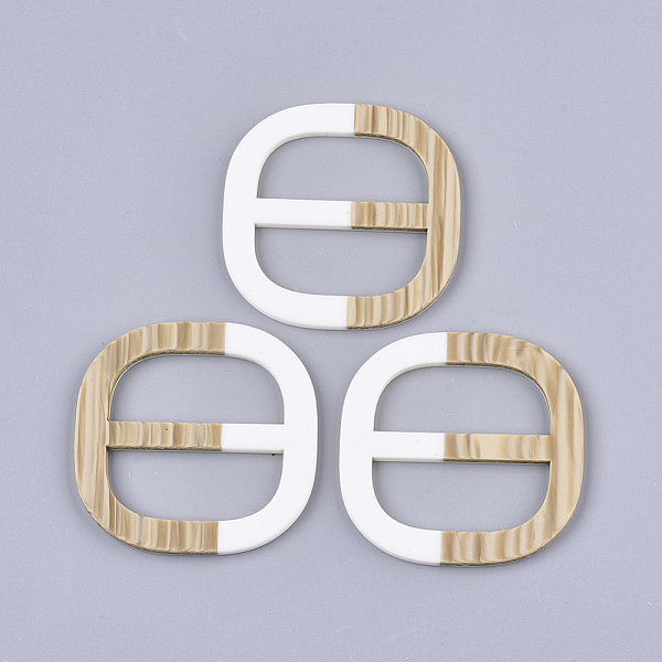 

PandaHall Rubberized Style Acrylic Slide Buckles, Webbing Belts Buckles, Clothing Decorations, Square, White, 55.5x55.5x3.5mm Acrylic Square...