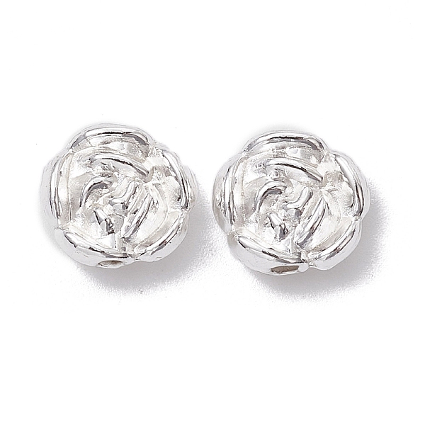 

PandaHall Alloy Spacer Beads, Long-Lasting Plated, Flower, Silver, 10x4mm, Hole: 1.6mm Alloy Flower