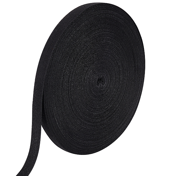 

PandaHall Cotton Ribbon, Herringbone Ribbon, Clothing Accessories, Black, 5/8 inch(15mm), about 49.21 Yards(45m)/Roll Cotton None Black