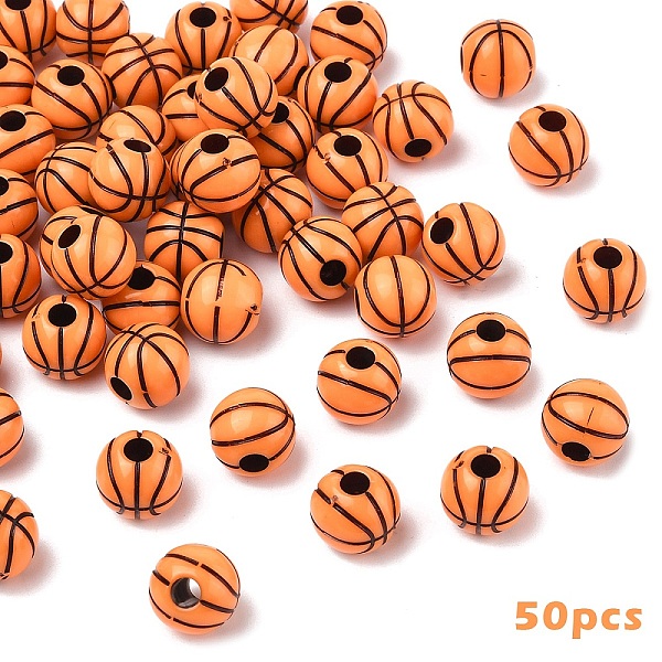 50pcs perles acryliques de style artisanal