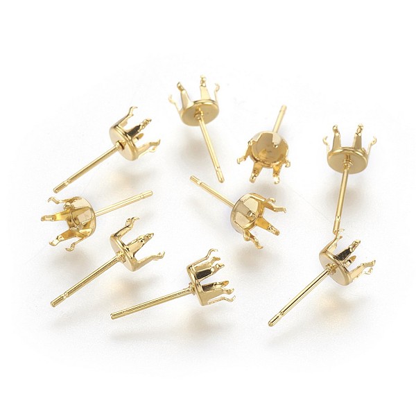 

PandaHall 304 Stainless Steel Stud Earring Findings, Golden, 15x6x4.5mm, Inner Diameter: 5mm 304 Stainless Steel Others