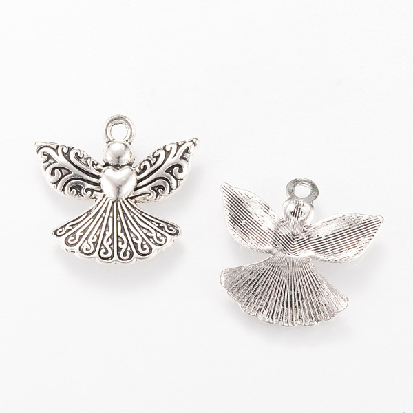 

PandaHall Tibetan Style Alloy Pendants, Angel, Cadmium Free & Lead Free, Antique Silver, 21x23x3.5mm, Hole: 2mm Alloy Angel & Fairy