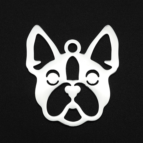 

PandaHall 304 Stainless Steel Pendants, Laser Cut, Dog Head, Stainless Steel Color, 32x28.5x1mm, Hole: 3mm 304 Stainless Steel Dog