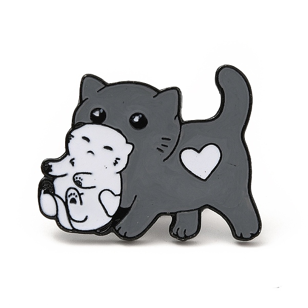 

PandaHall Dog with Toy Enamel Pin, Electrophoresis Black Alloy Creative Badge for Backpack Clothes, Gray, 24x30x2mm, Pin: 1.2mm Alloy+Enamel...