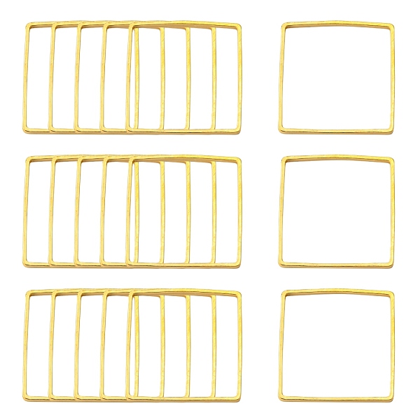 

PandaHall Square Brass Linking Rings, Nickel Free, Golden, 15x15x1.1mm Brass Square