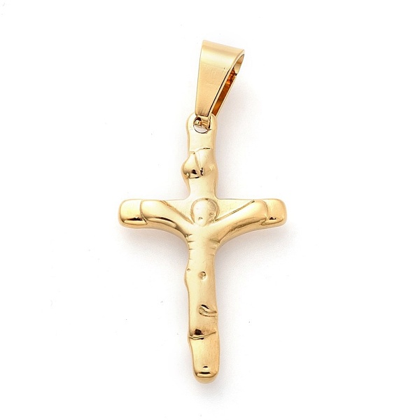 

PandaHall 304 Stainless Steel Pendants, For Easter, Crucifix Cross, Golden, 32x19x3mm, Hole: 7x4mm 304 Stainless Steel Cross