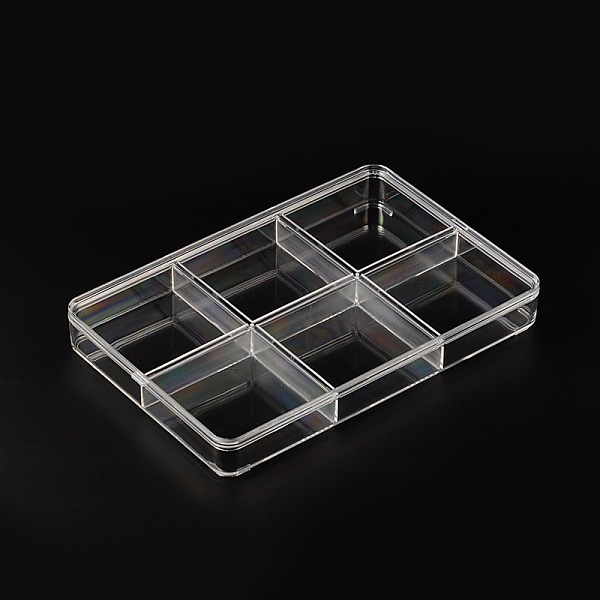 

PandaHall Rectangle Shaped Plastic Jewelry Bead Containers, Clear, 200x300x35mm Plastic Rectangle Clear