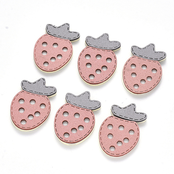 

PandaHall Faux Suede Patches, Costume Ornament Accessories, for Magic Tape Hair Clip Making, Strawberry, Pink, 39x26x3mm Faux Suede Fruit...