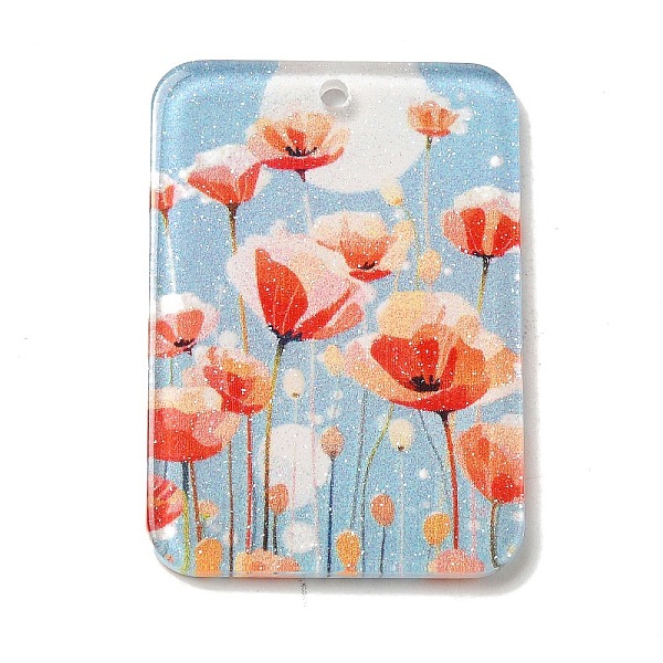 

PandaHall Acrylic Pendants, 3D Printed, for DIY Earring Necklace Making, Rectangle, Orange Red, 41.5x28.5x2mm, Hole: 2mm Acrylic Rectangle